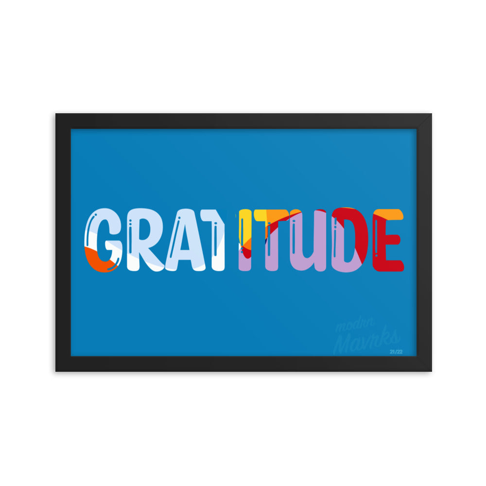 Gratitude print Framed photo paper poster image 2