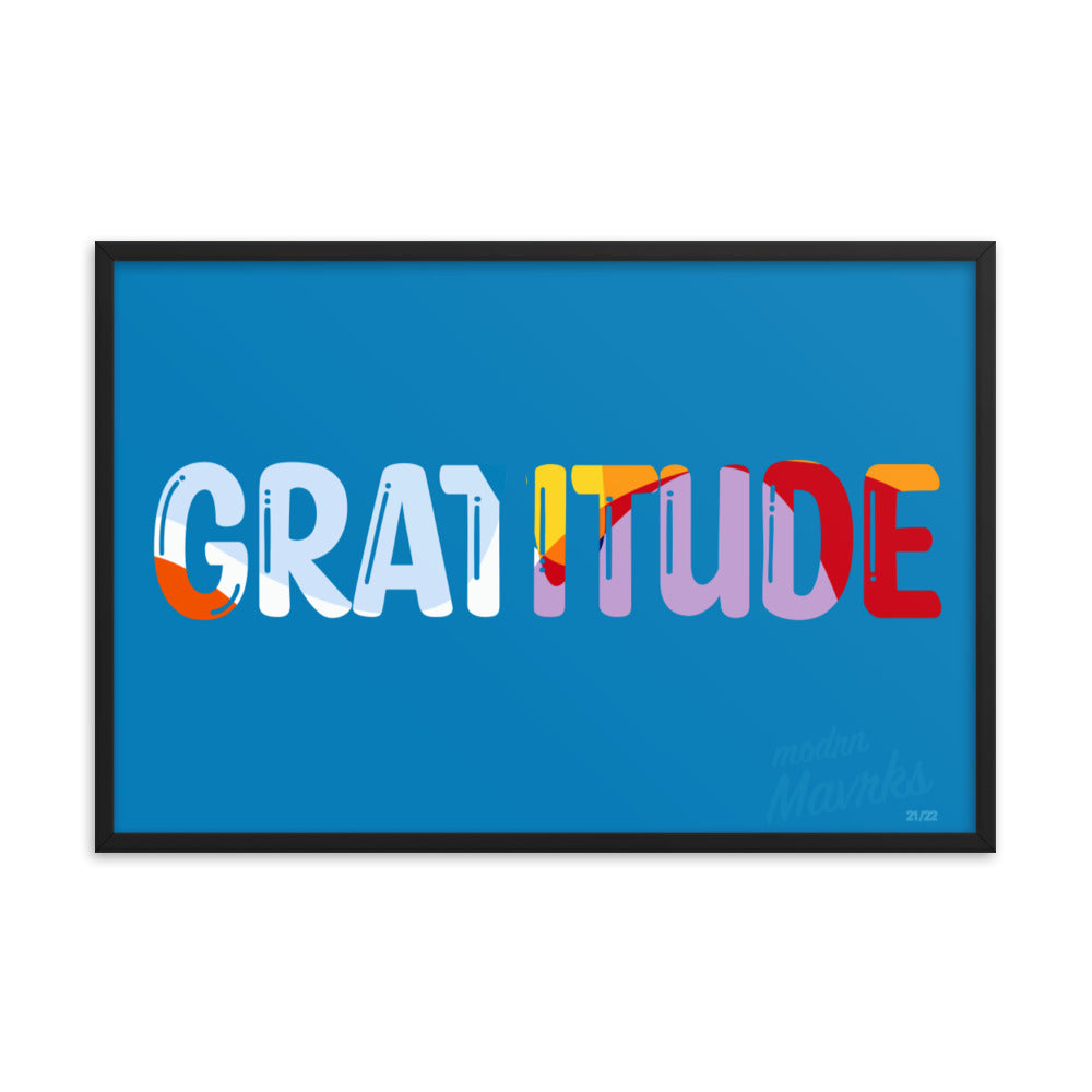 Gratitude print Framed photo paper poster image 5