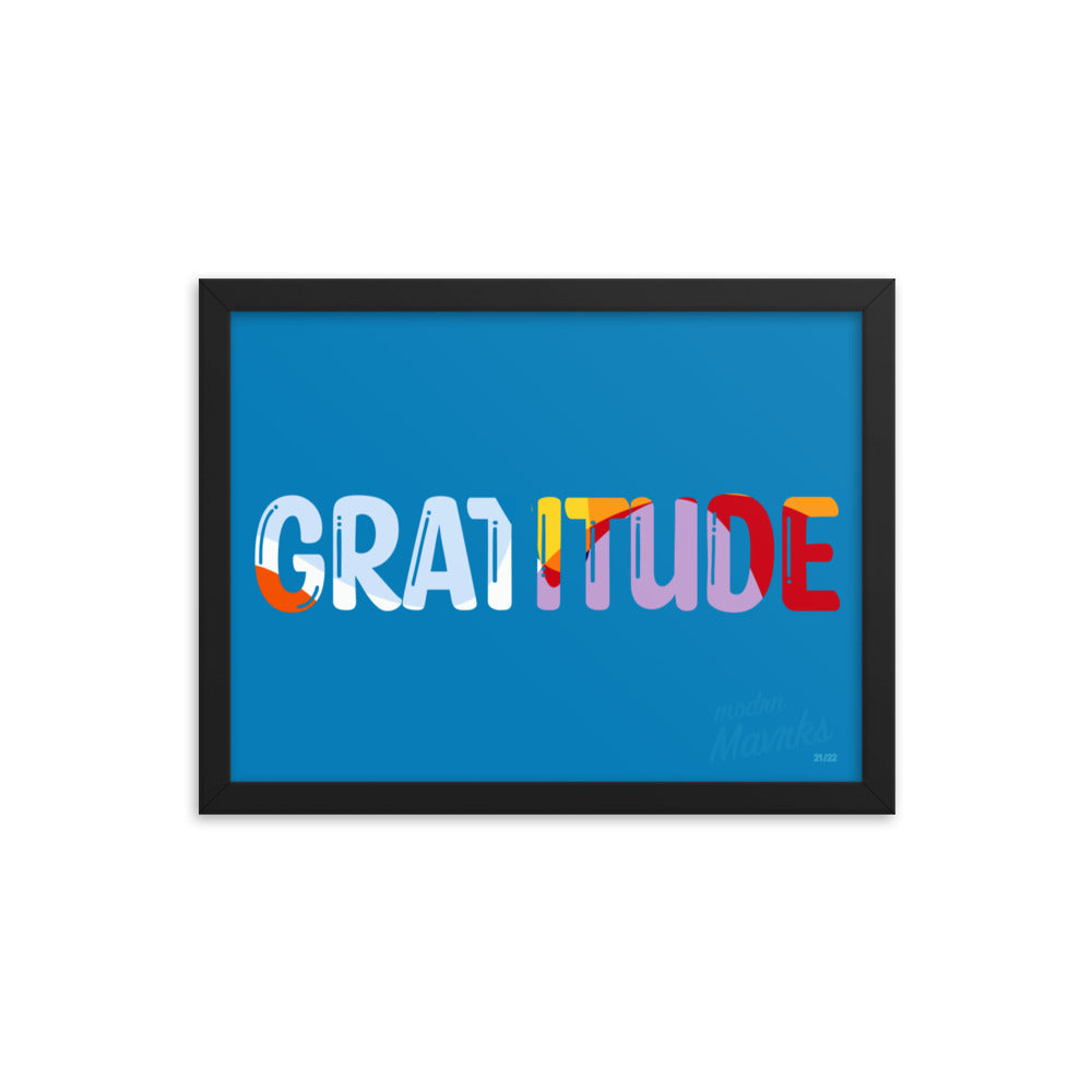 Gratitude print Framed photo paper poster image 1