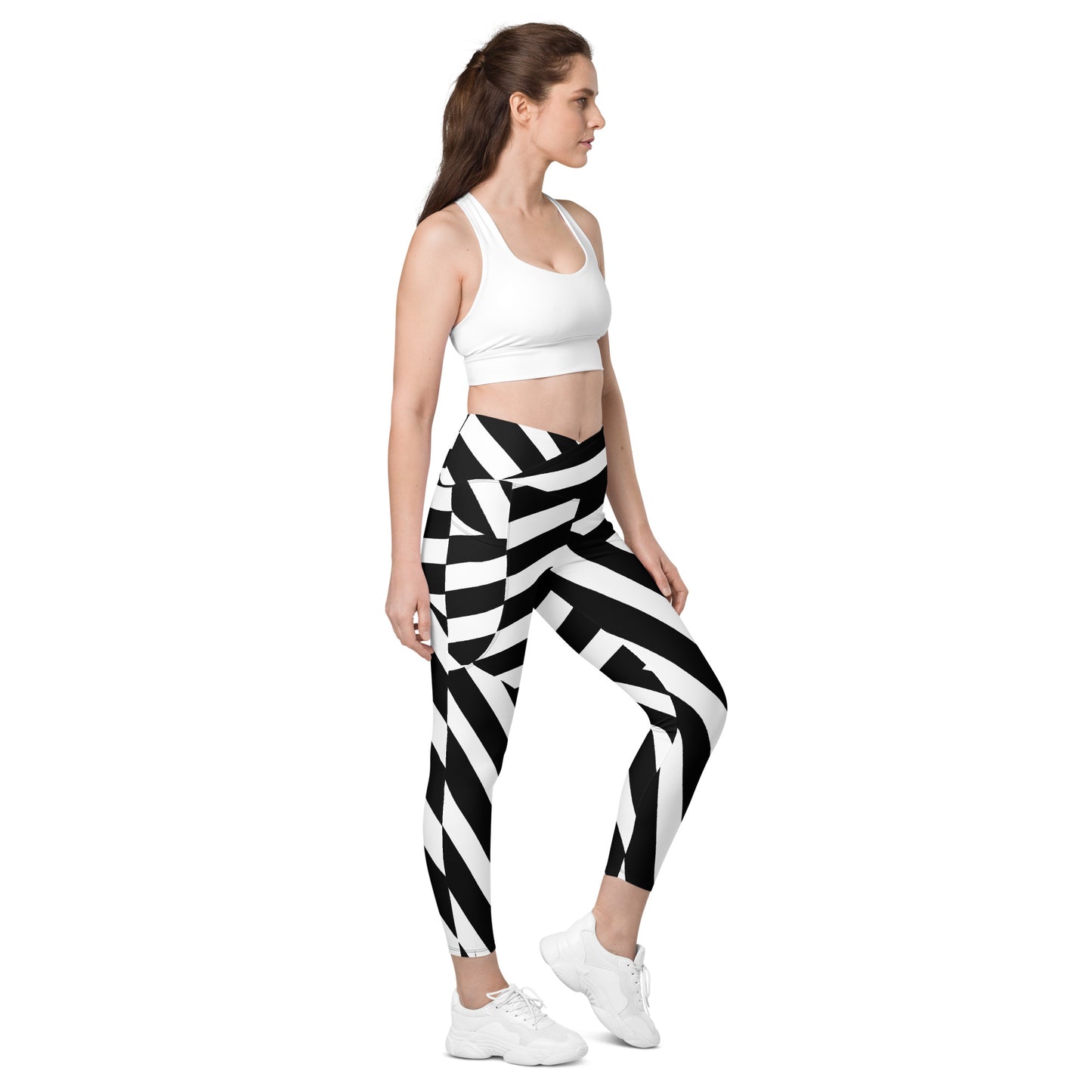 Crossover leggings with pockets image 0