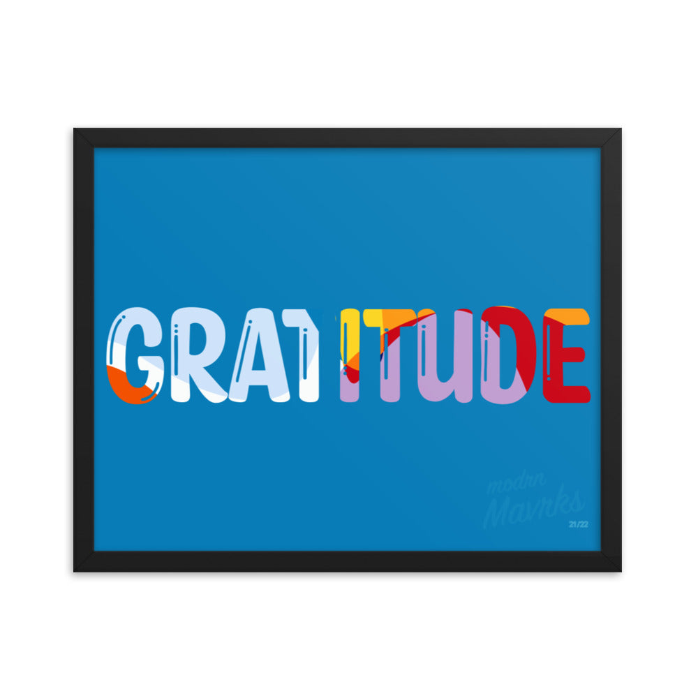 Gratitude print Framed photo paper poster image 3