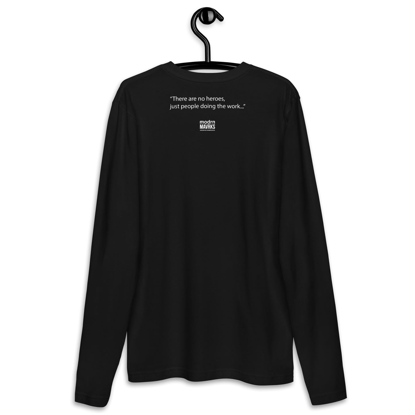 modrn Mavrks "No heroes" Long Sleeve Fitted Crew image 2