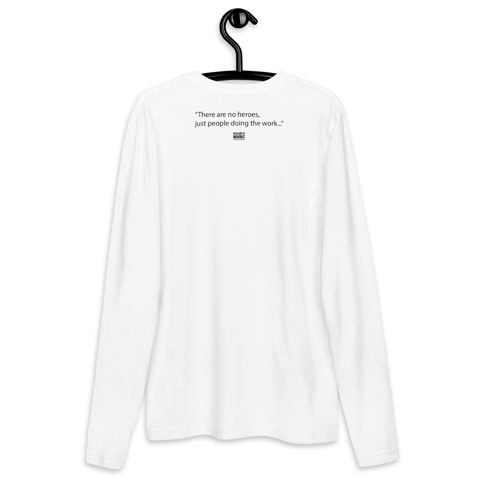 modrn Mavrks "No heroes" Long Sleeve Fitted Crew image 3