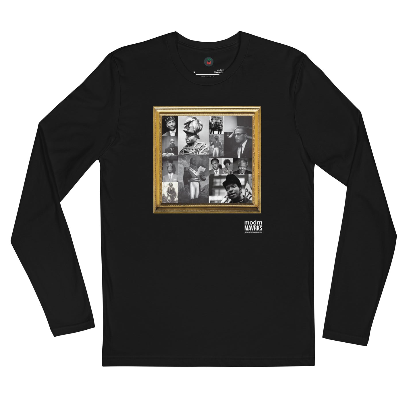 modrn Mavrks "No heroes" Long Sleeve Fitted Crew image 0