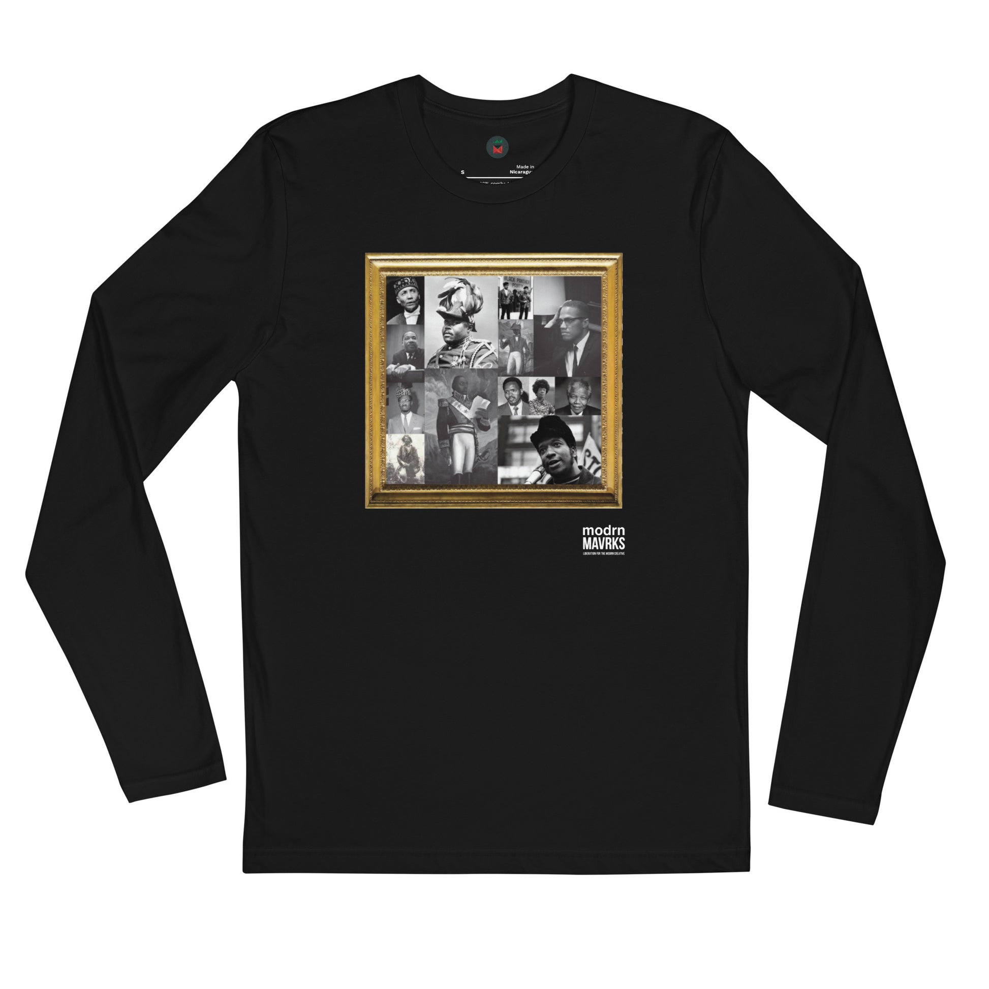 modrn Mavrks "No heroes" Long Sleeve Fitted Crew image 0