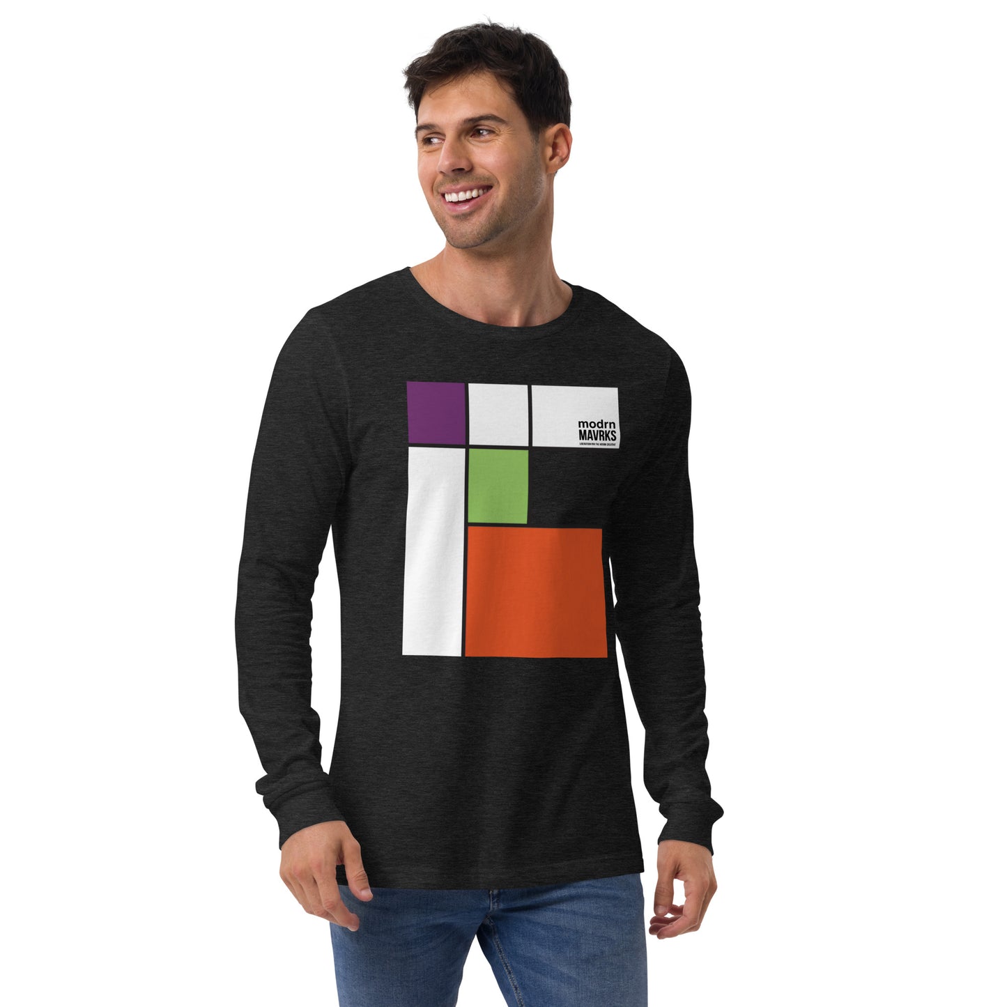 modrn Mavrks "squared"Unisex Long Sleeve Tee image 2