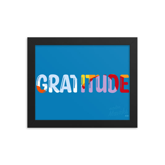 Gratitude print Framed photo paper poster image 0