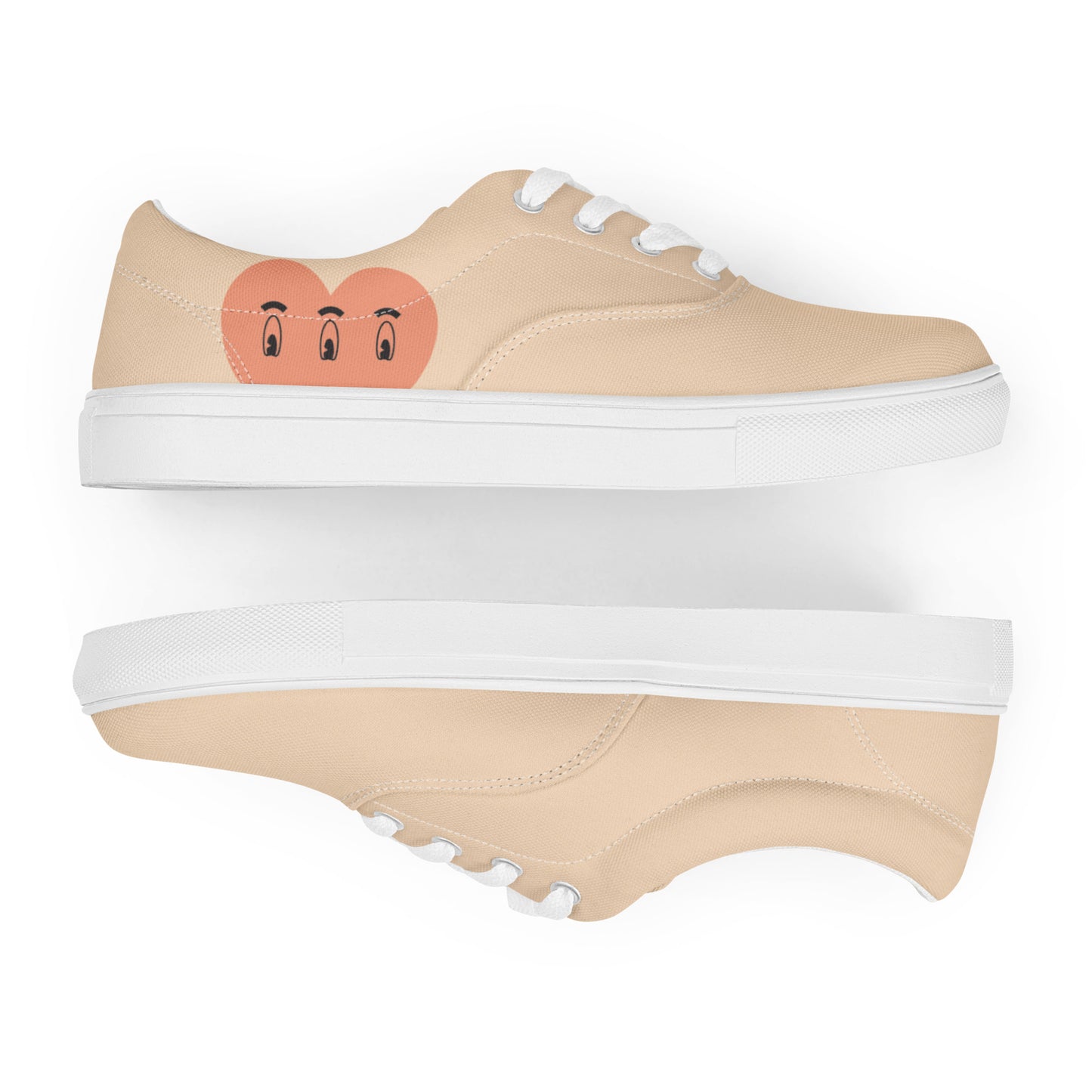 modrn Mavrks haring heart Men’s lace-up canvas shoes image 6