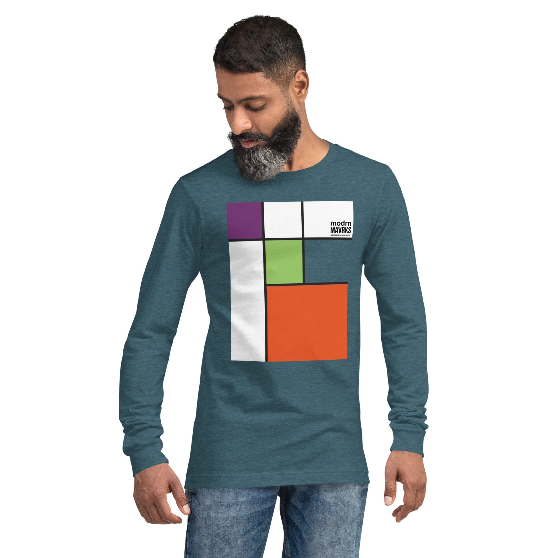 modrn Mavrks "squared"Unisex Long Sleeve Tee image 21