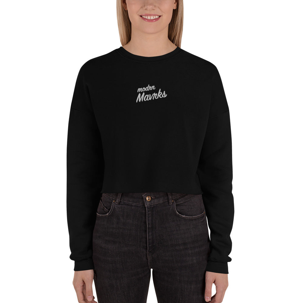 modrn mavrks women's "Classic Sig" Crop Sweatshirt image 2
