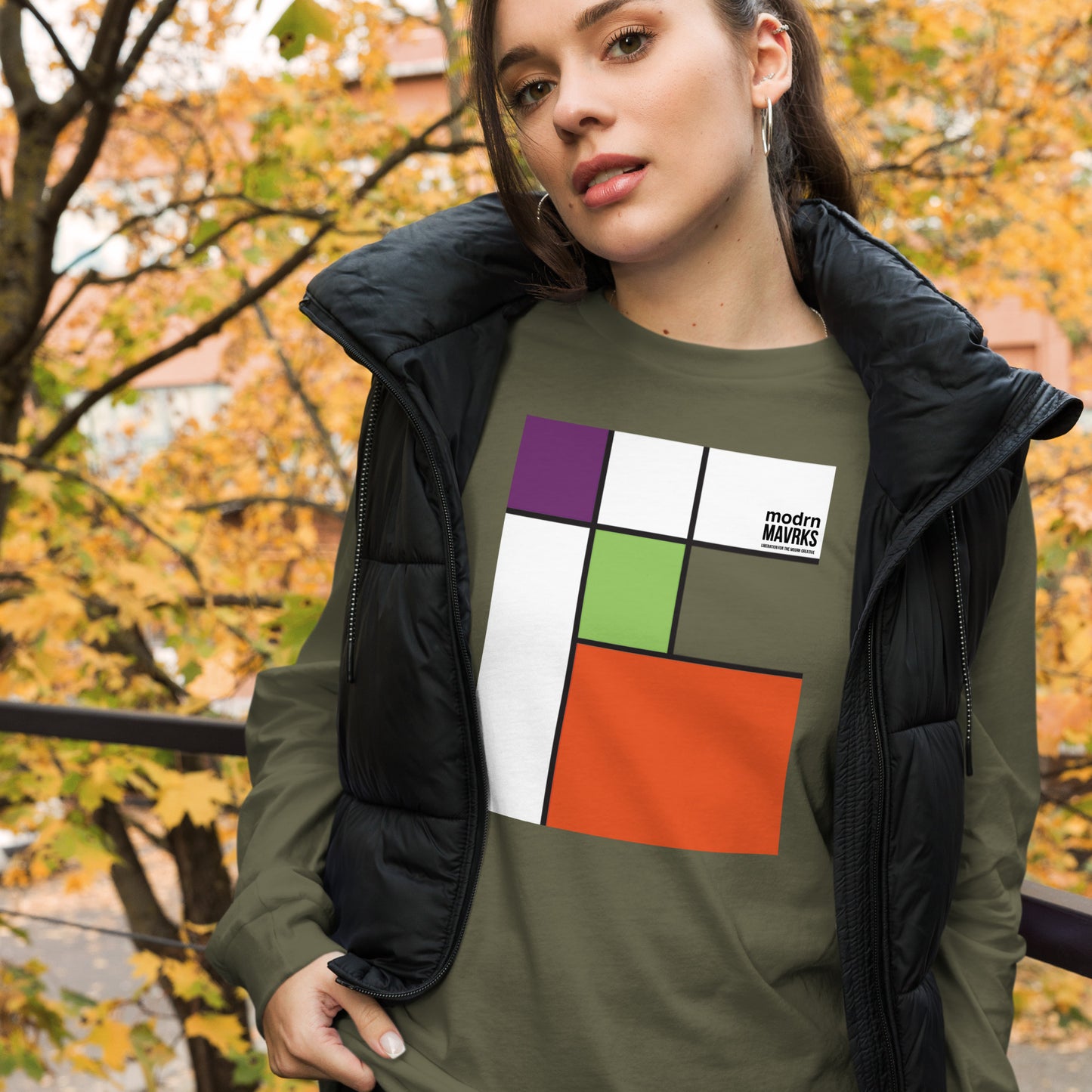 modrn Mavrks "squared"Unisex Long Sleeve Tee image 29