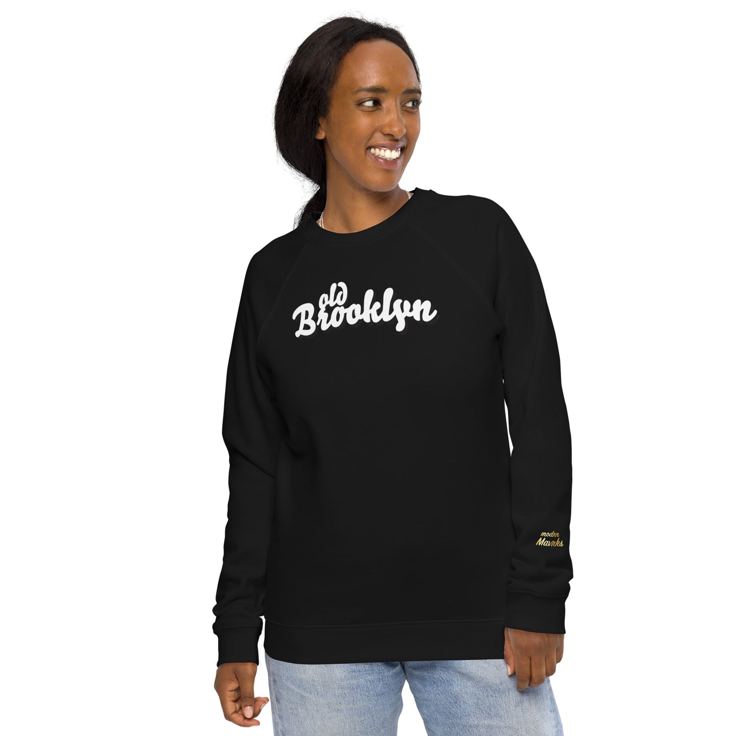 modrn Mavrks "old Brooklyn" Unisex organic raglan sweatshirt image 1