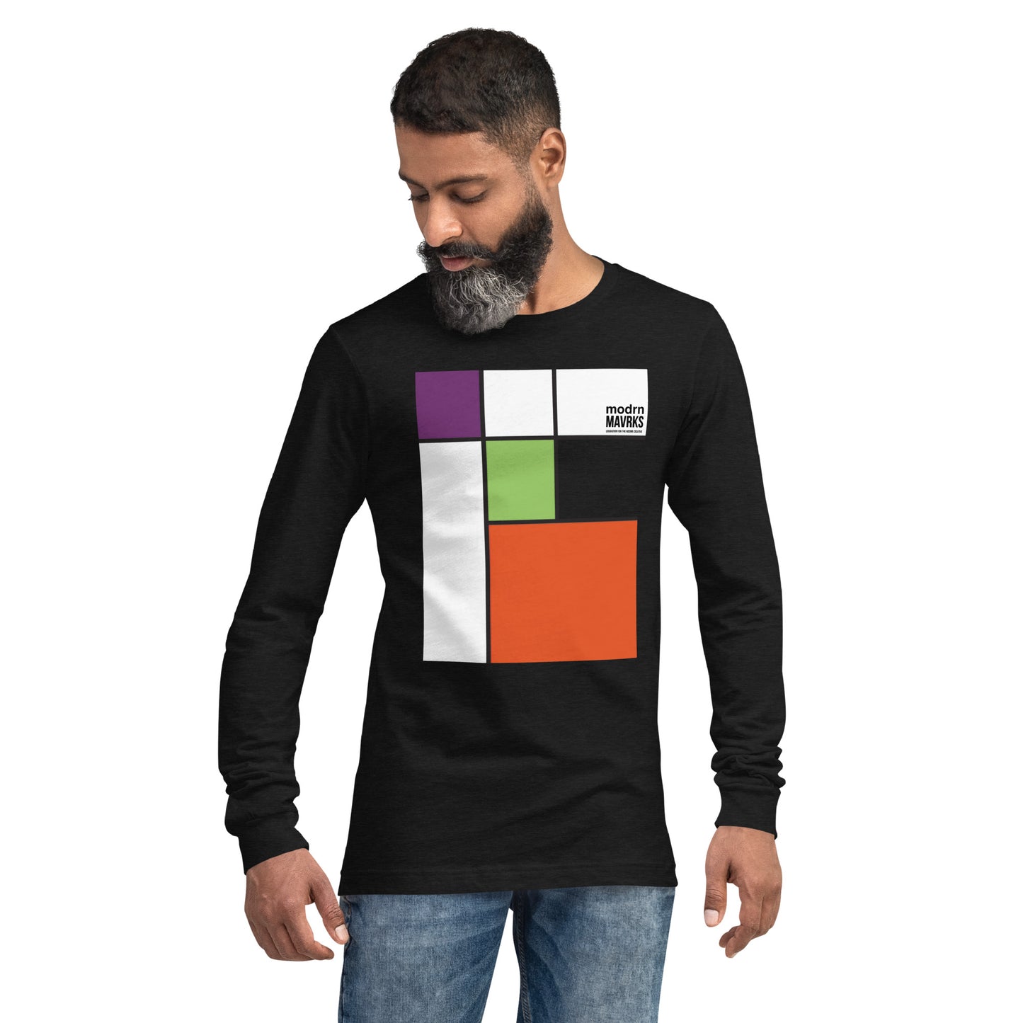 modrn Mavrks "squared"Unisex Long Sleeve Tee image 3
