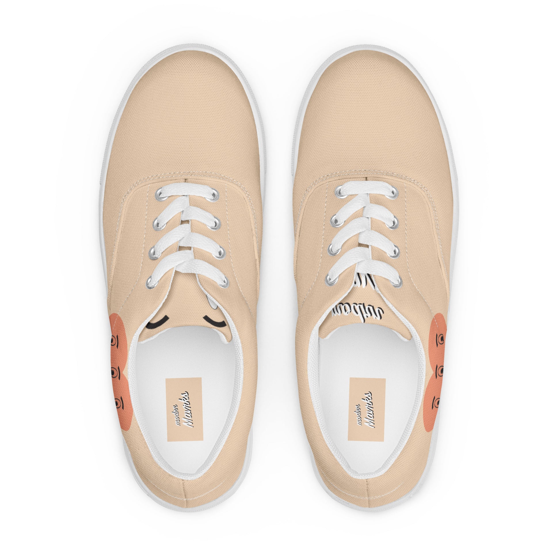 modrn Mavrks haring heart Men’s lace-up canvas shoes image 0