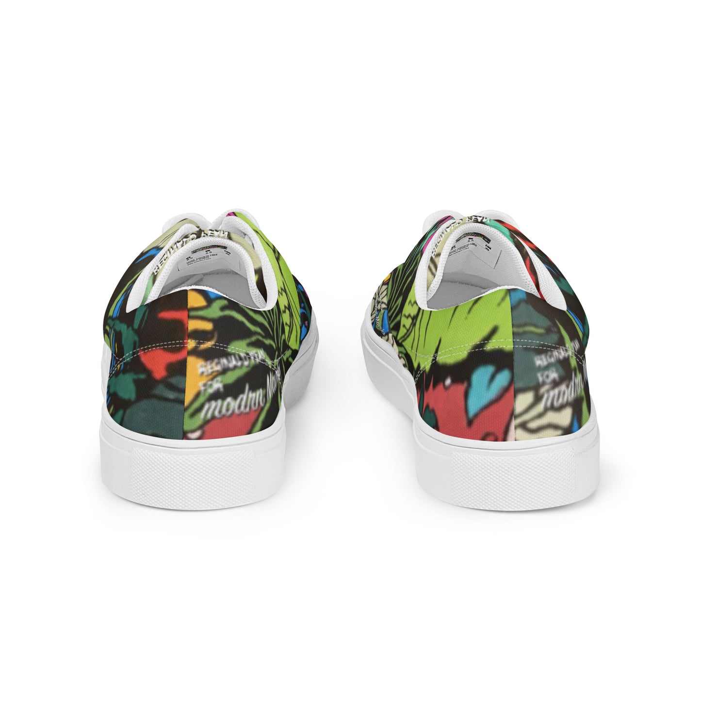 Reginald Pean for modrn Mavrks Panther in the Jungle Men’s lace-up canvas shoes image 4