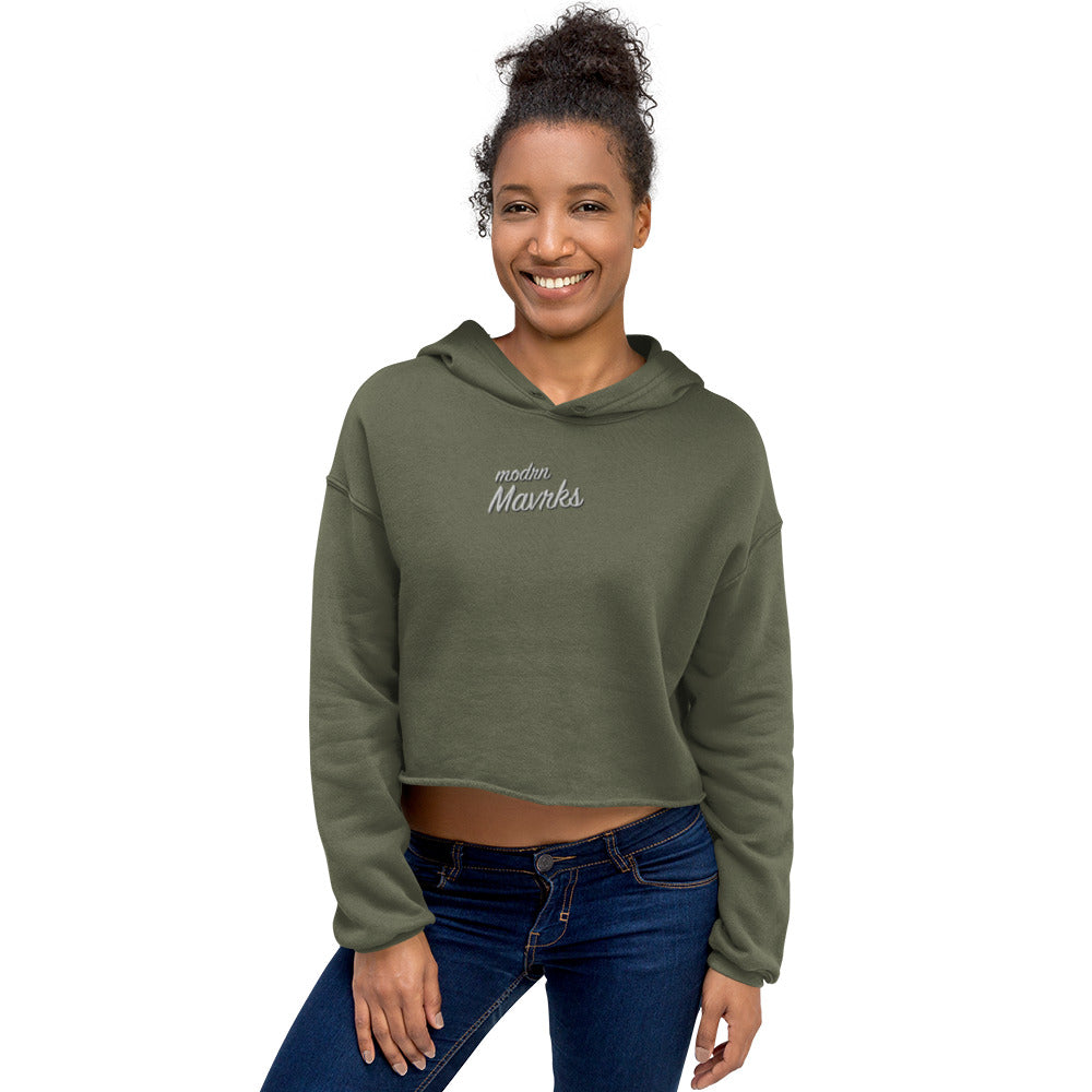 modrn Mavrks Classic Pop Sig embroidered Crop Hoodie image 8