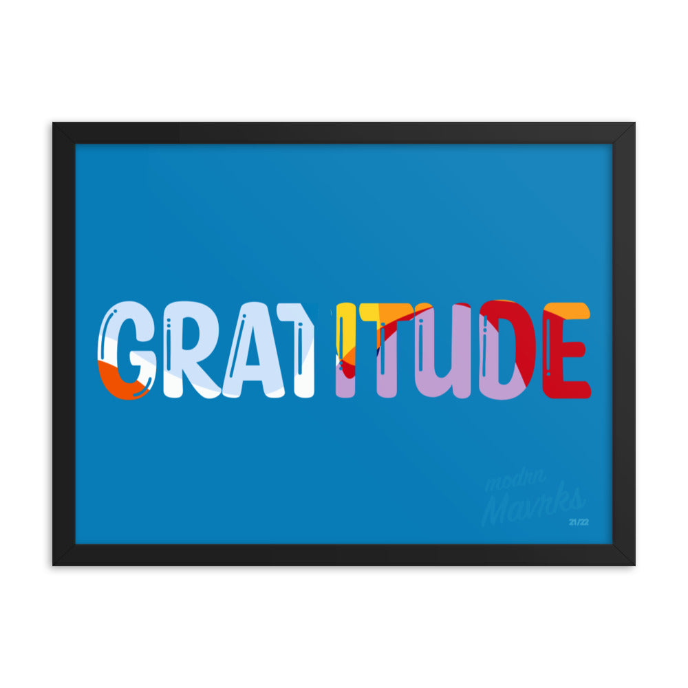 Gratitude print Framed photo paper poster image 4