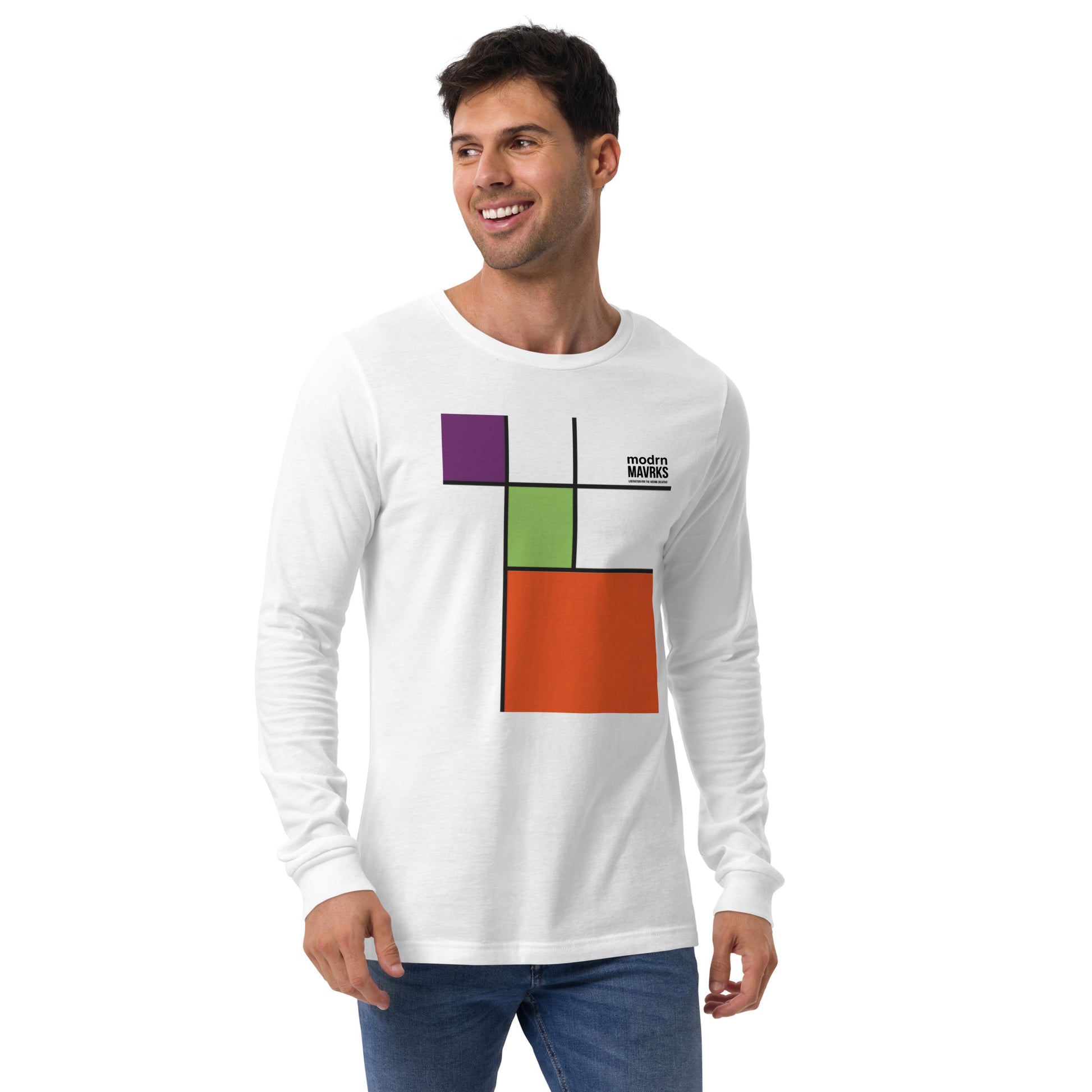 modrn Mavrks "squared"Unisex Long Sleeve Tee image 7