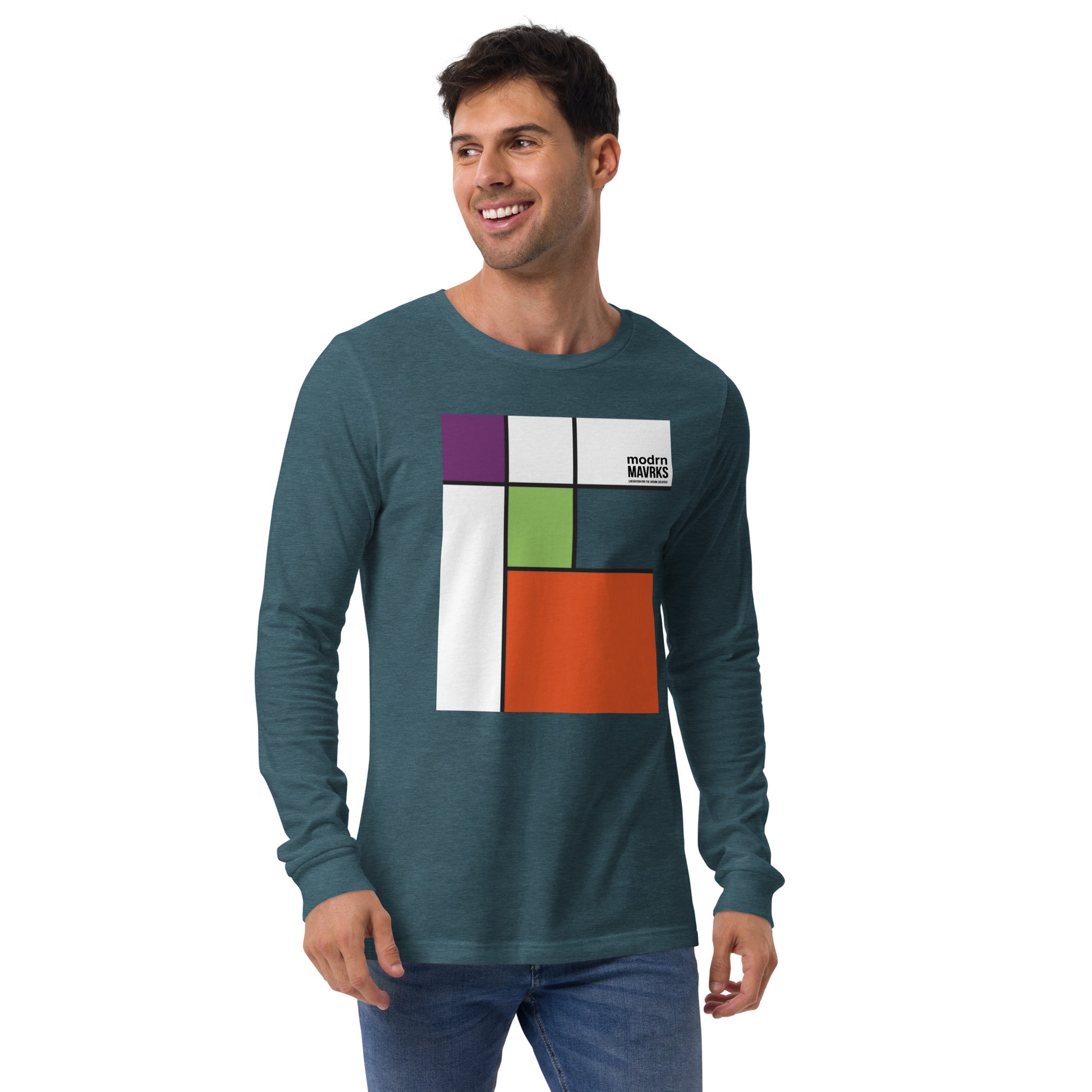 modrn Mavrks "squared"Unisex Long Sleeve Tee image 19