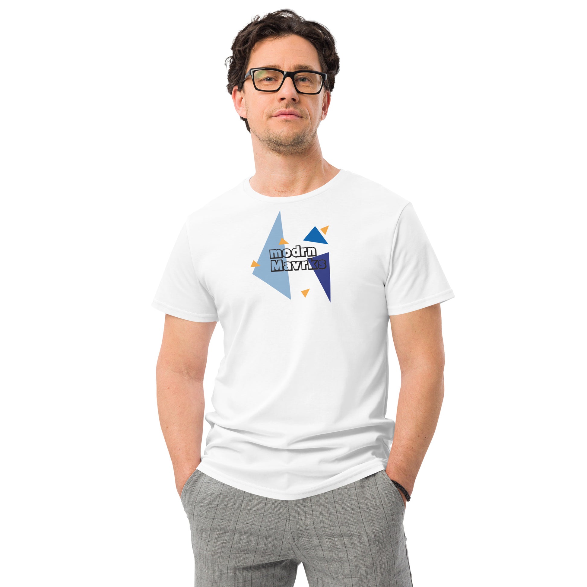 modrn Mavrks Try-Angles Men's premium cotton t-shirt image 2
