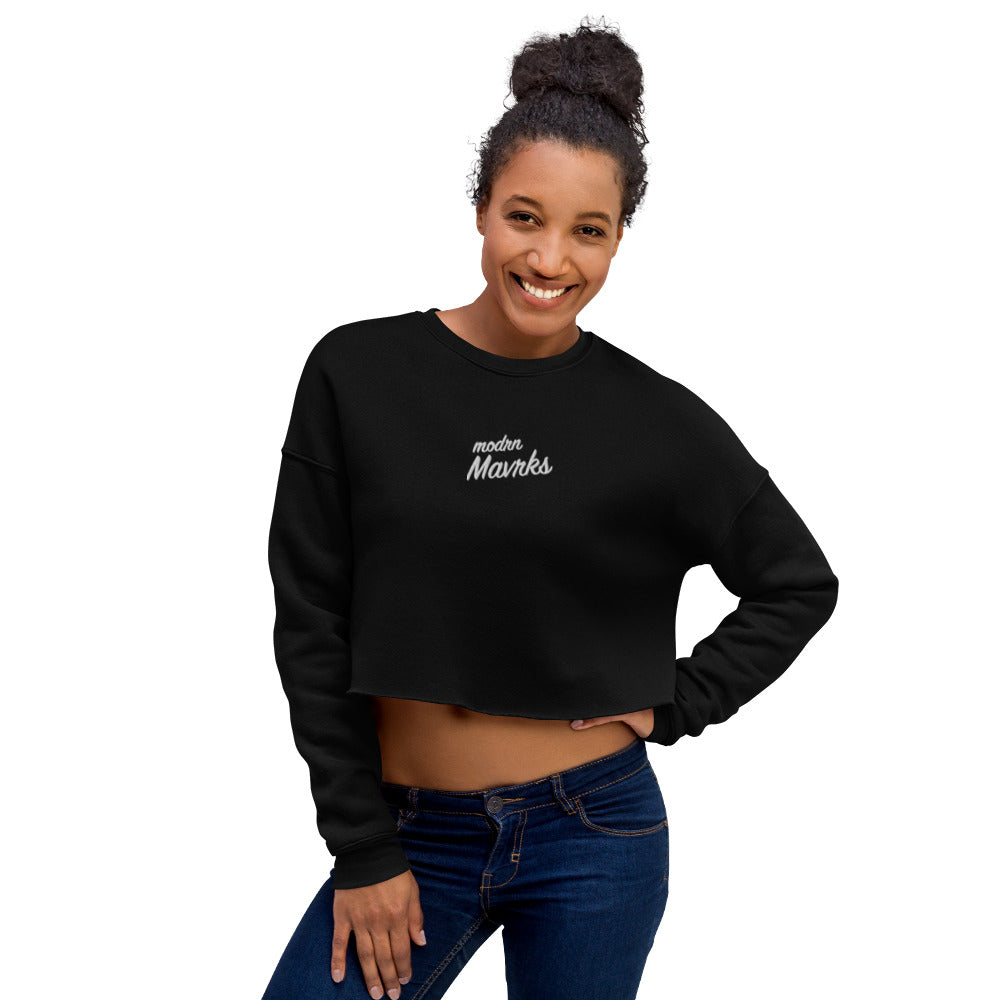 modrn mavrks women's "Classic Sig" Crop Sweatshirt image 3