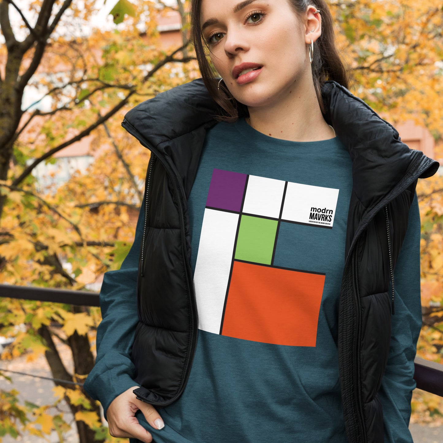 modrn Mavrks "squared"Unisex Long Sleeve Tee image 20