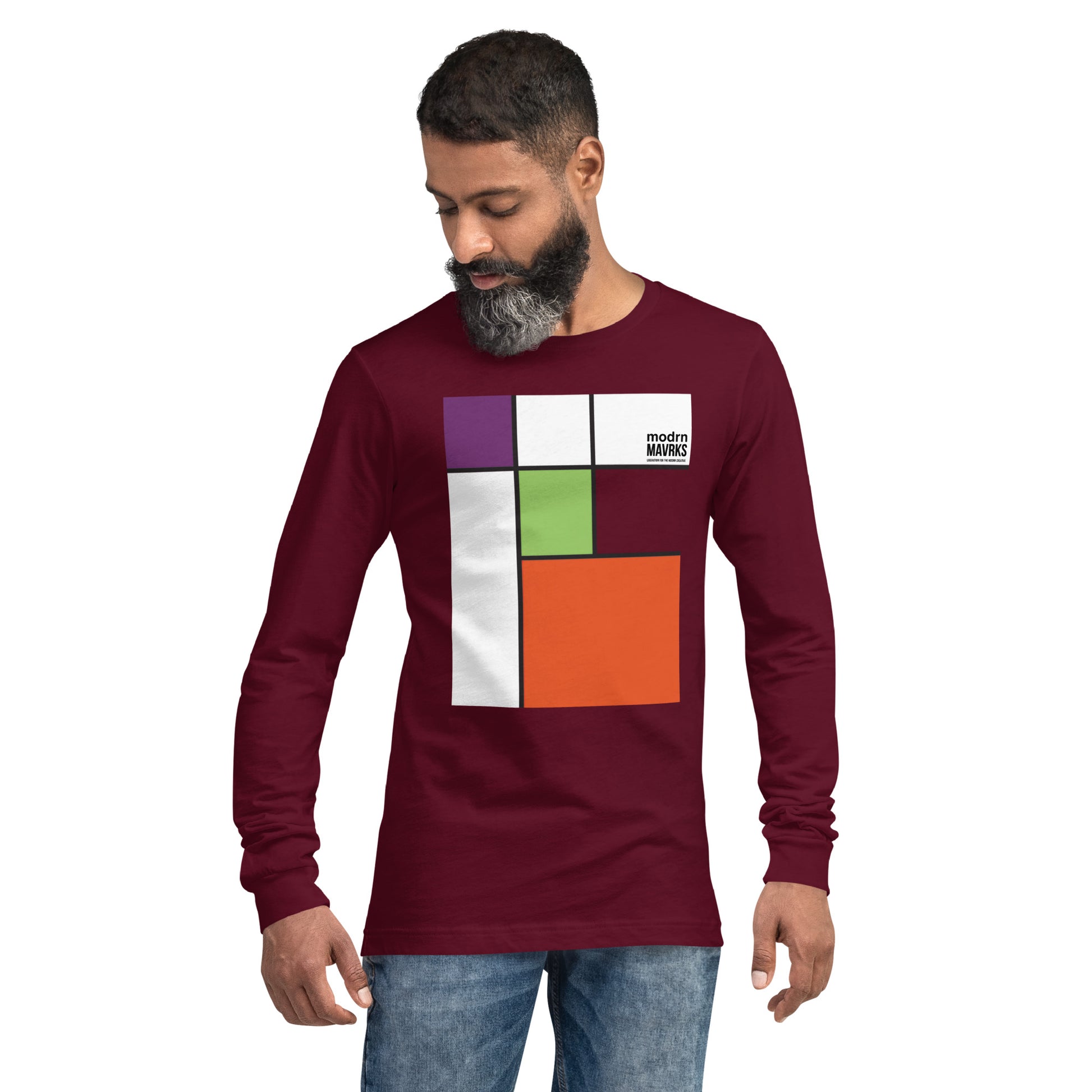 modrn Mavrks "squared"Unisex Long Sleeve Tee image 12
