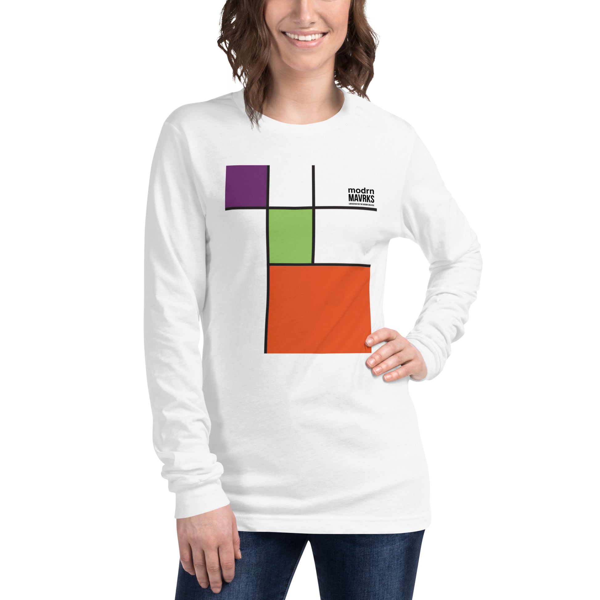 modrn Mavrks "squared"Unisex Long Sleeve Tee image 26