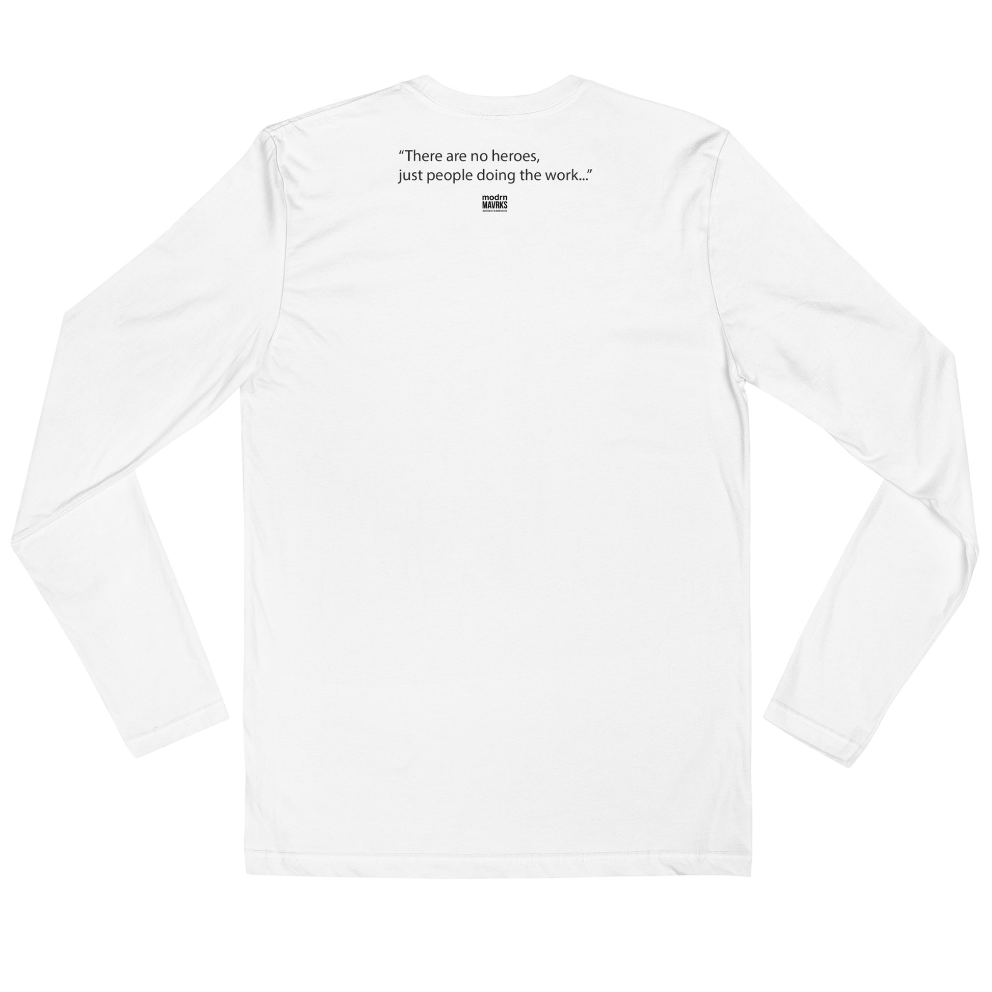 modrn Mavrks "No heroes" Long Sleeve Fitted Crew image 1