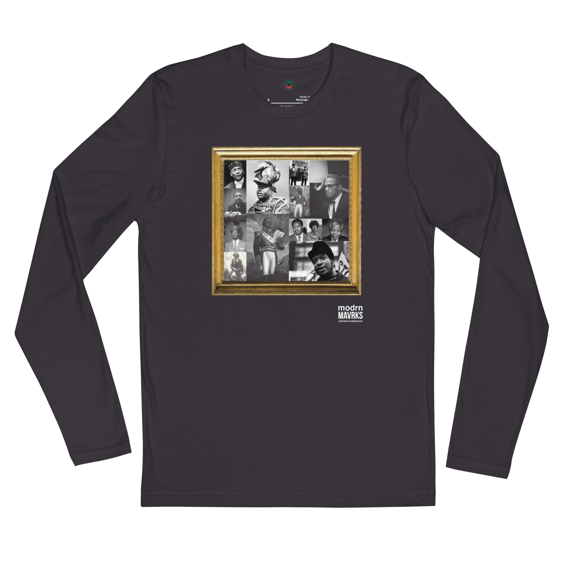 modrn Mavrks "No heroes" Long Sleeve Fitted Crew image 6